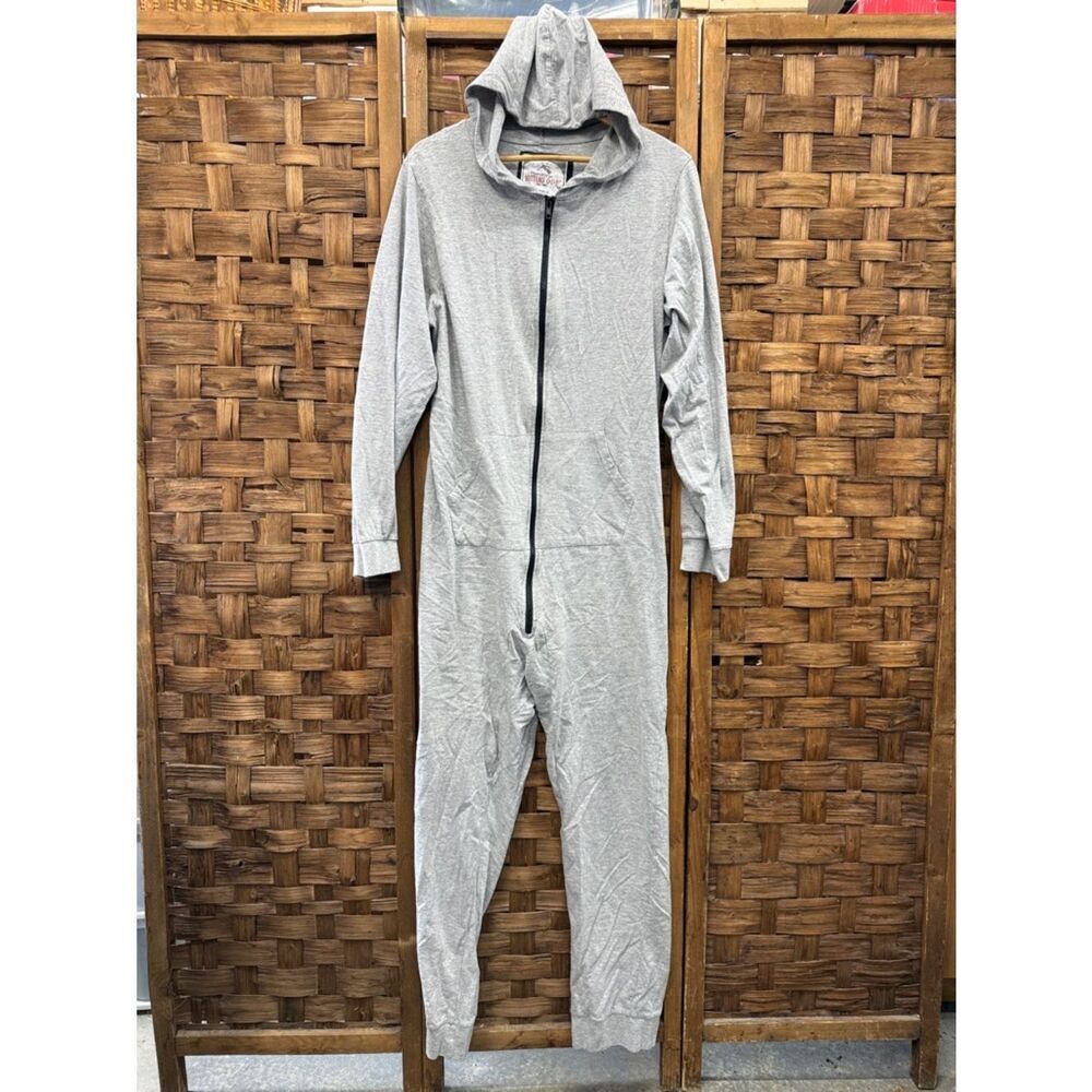 Light Gray Men's Hooded Onesie - Unbranded